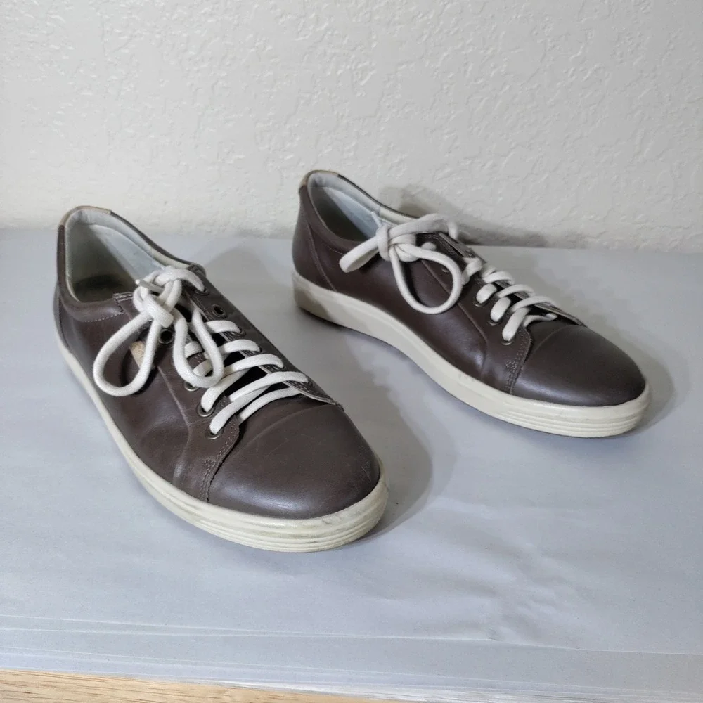 ECCO Soft 7 Mens  Brown Leather Low Top Sneakers 43000301674 Size 40‎ 9-9.5